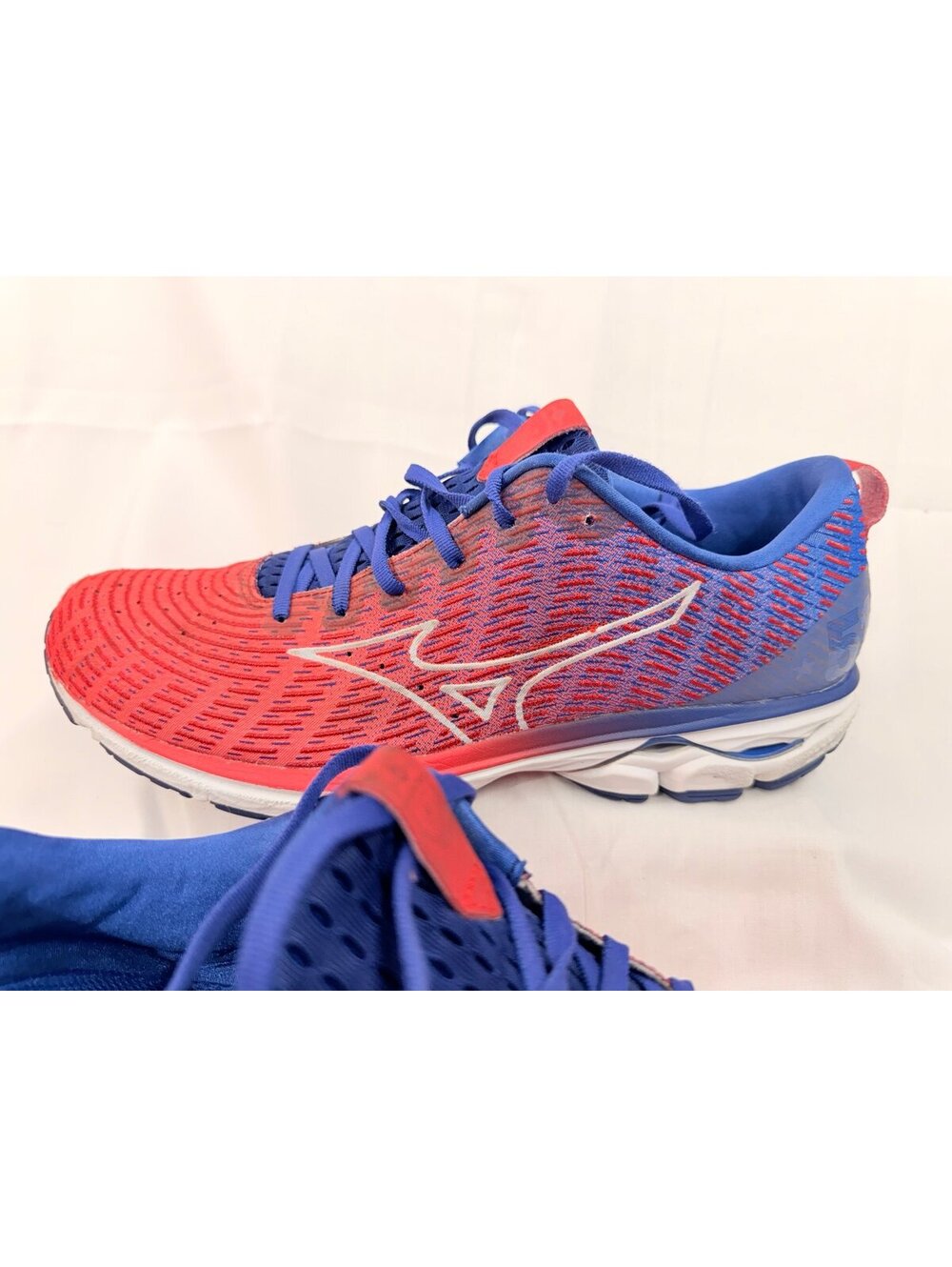 Mizuno Wave Rider 23 Womens Size 11.5 Red Blue Walking Running Shoes Sneakers - Picture 2 of 9